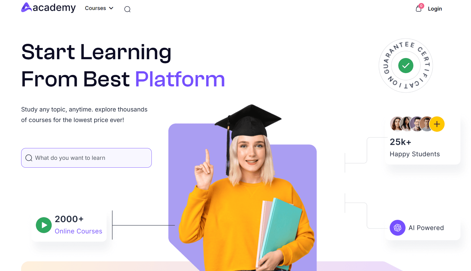 Academy by BrainGrid Digital product screenshot