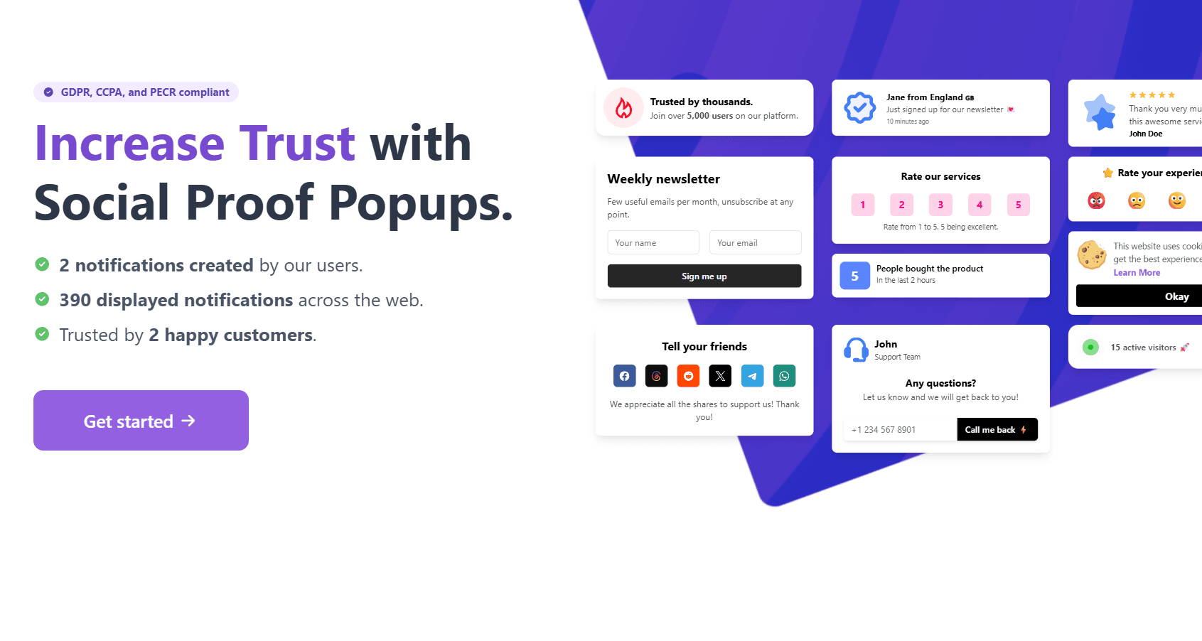 SocialProofo product screenshot